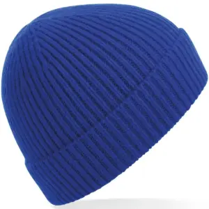 engineered knit ribbed beanie