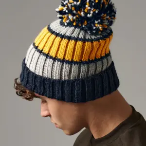 hygge striped beanie