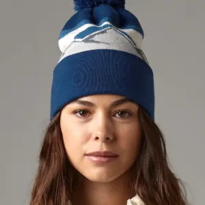 mountain peaks pom pom beanie