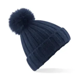 verbier fur pop pom chunky beanie