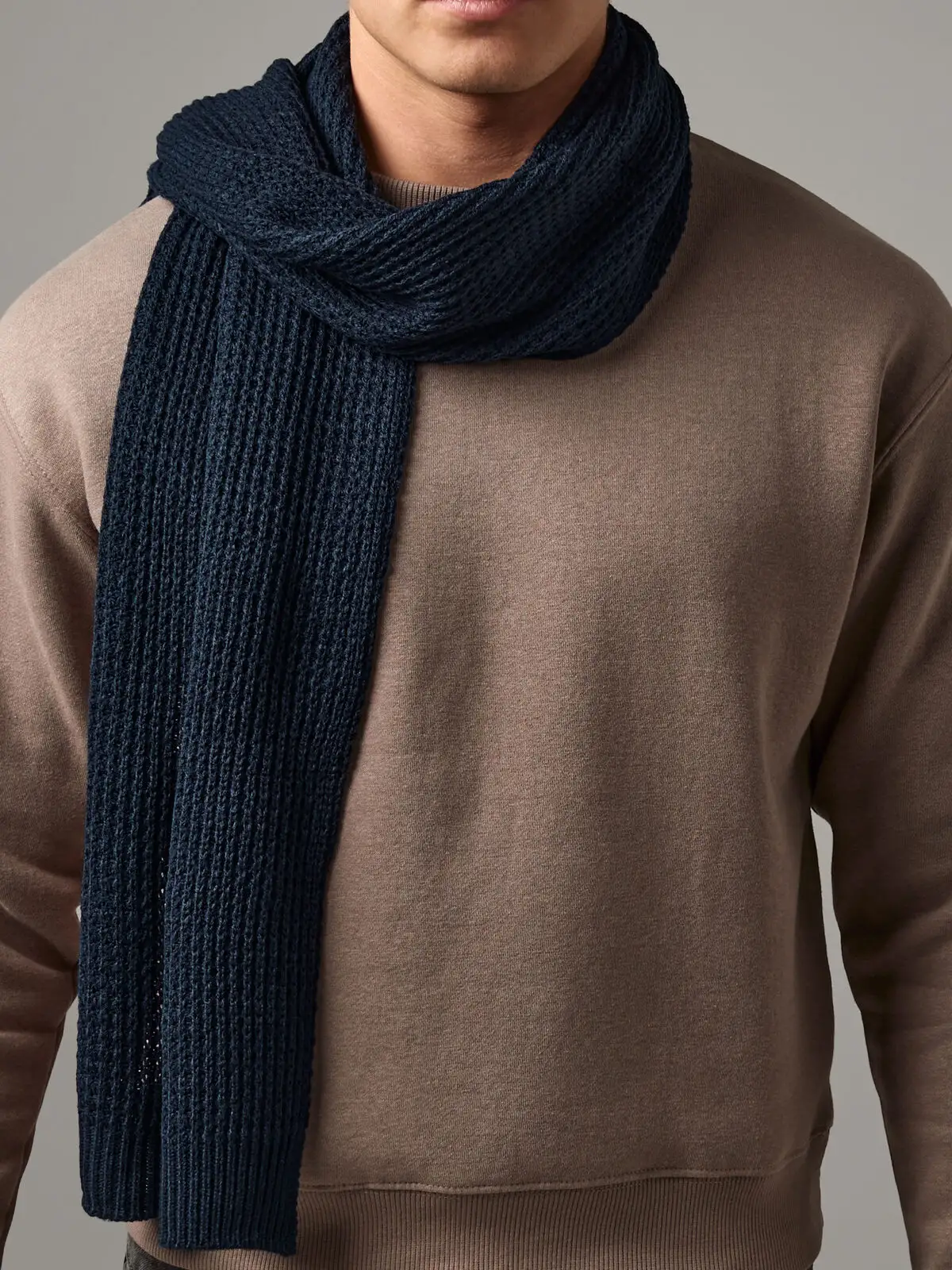 classic waffle knit scarf classic waffle knit scarf