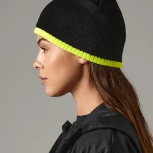 two tone pull on beanie