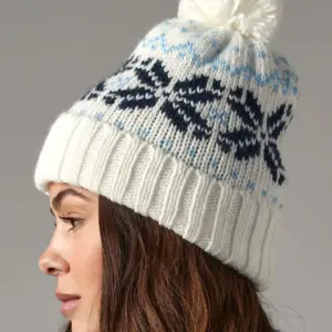 fair isle snowstar beanie