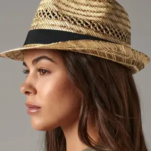 straw summer trilby