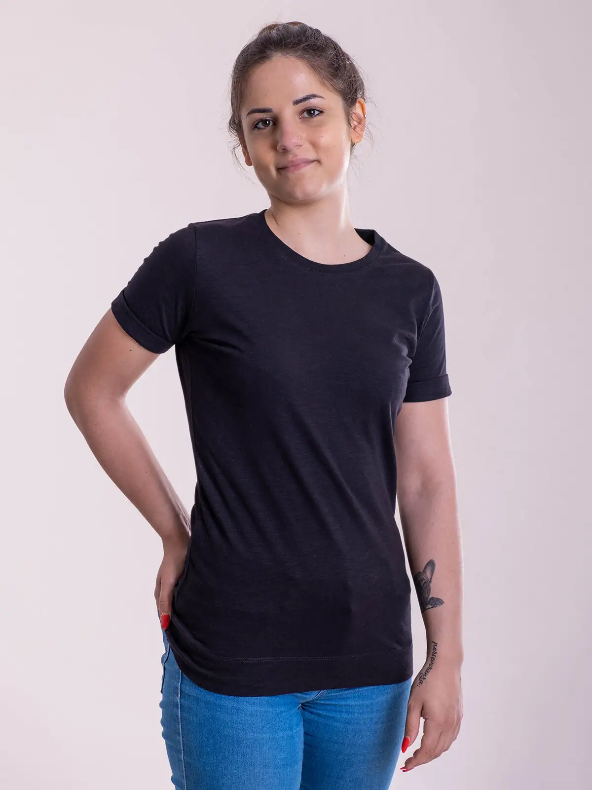 t shirt donna slub con risvolto t shirt donna slub con risvolto