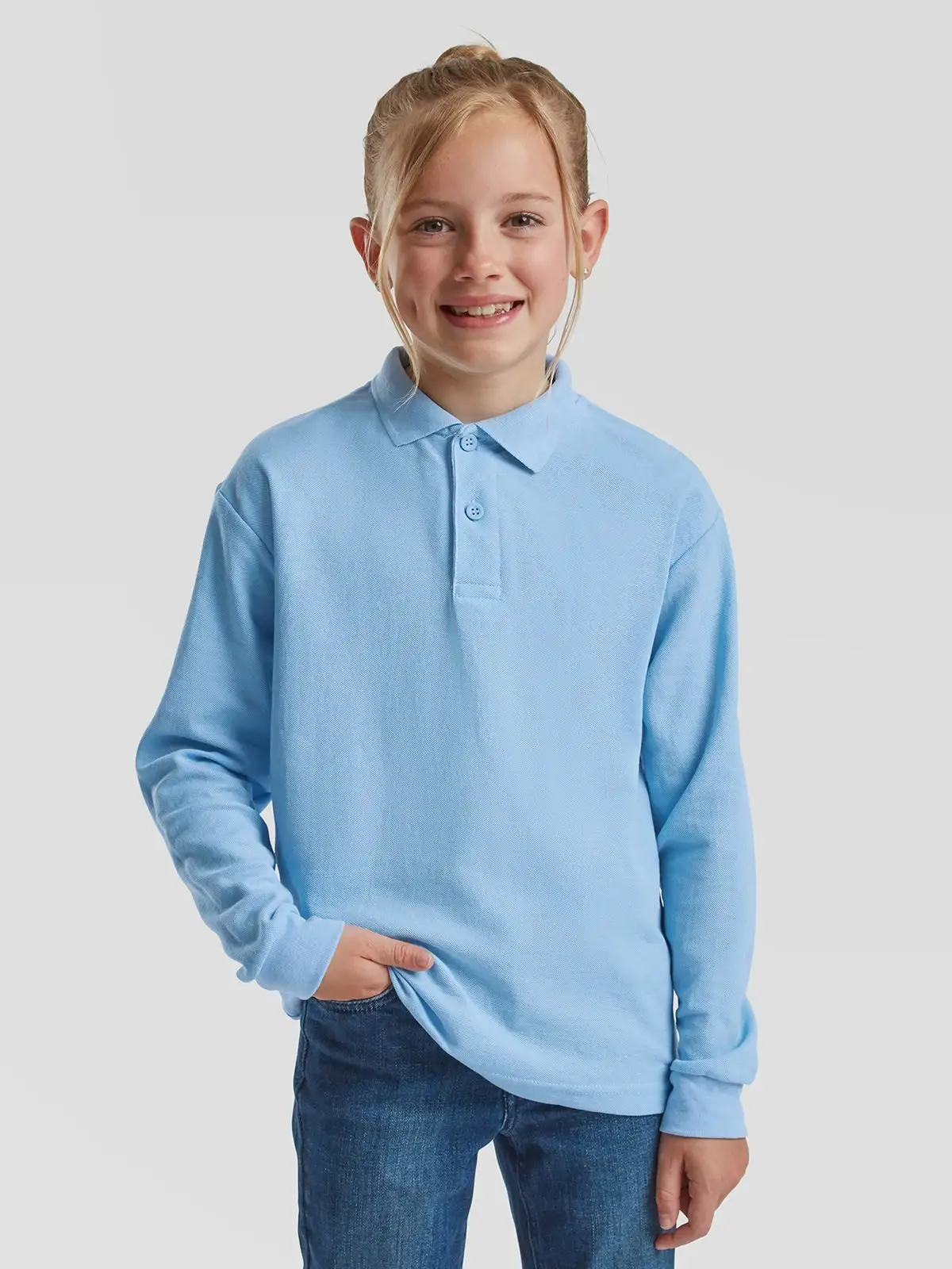 kids 65/35 long sleeve polo kids 65/35 long sleeve polo
