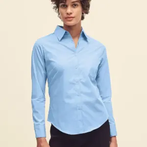 ladies poplin shirt long sleeve