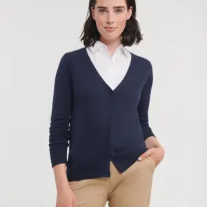 ladies’ v neck knitted cardigan