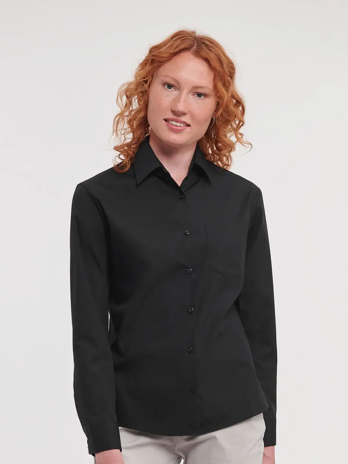 ladies’ long sleeve pure cotton poplin shirt ladies’ long sleeve pure cotton poplin shirt