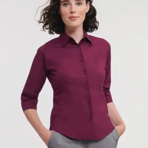 ladies’ 3/4 sleeve easy care fitted shirt