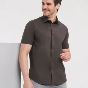 men’s short sleeve easy care fitted shirt