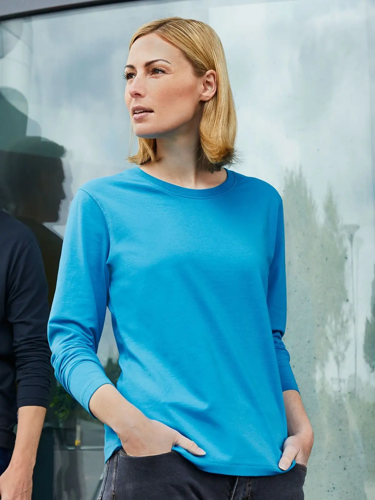 ladies’ bio stretch longsleeve work – solid ladies’ bio stretch longsleeve work – solid