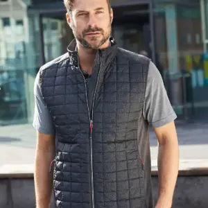 men’s knitted hybrid vest