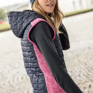 ladies’ knitted hybrid vest