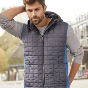men’s knitted hybrid vest