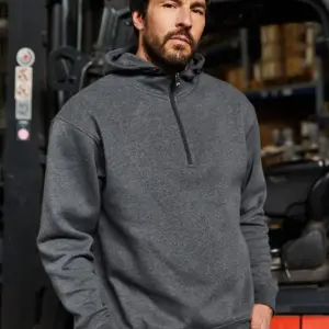 bio workwear half zip hoody