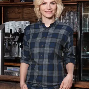ladies’ checked blouse urban style