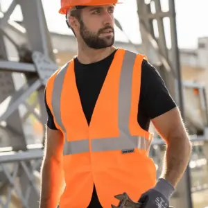 safety vest with 3 reflective tapes