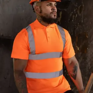 hi viz poly cotton polo