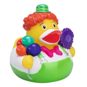 squeaky duck, clown