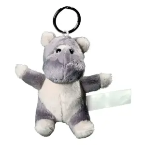 plush rhino with keychain