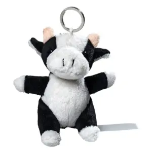plush cow with keychain