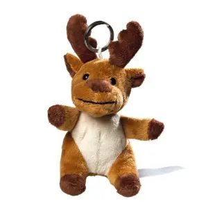 plush moose with keychain