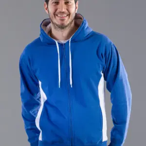 contrast hooded sweat full zip