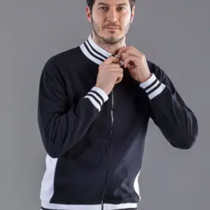 sweat full zip bicolor