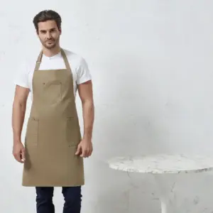 cotton chino bib apron