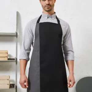 contrast bib apron
