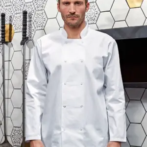 long sleeve press stud chef’âs jacket
