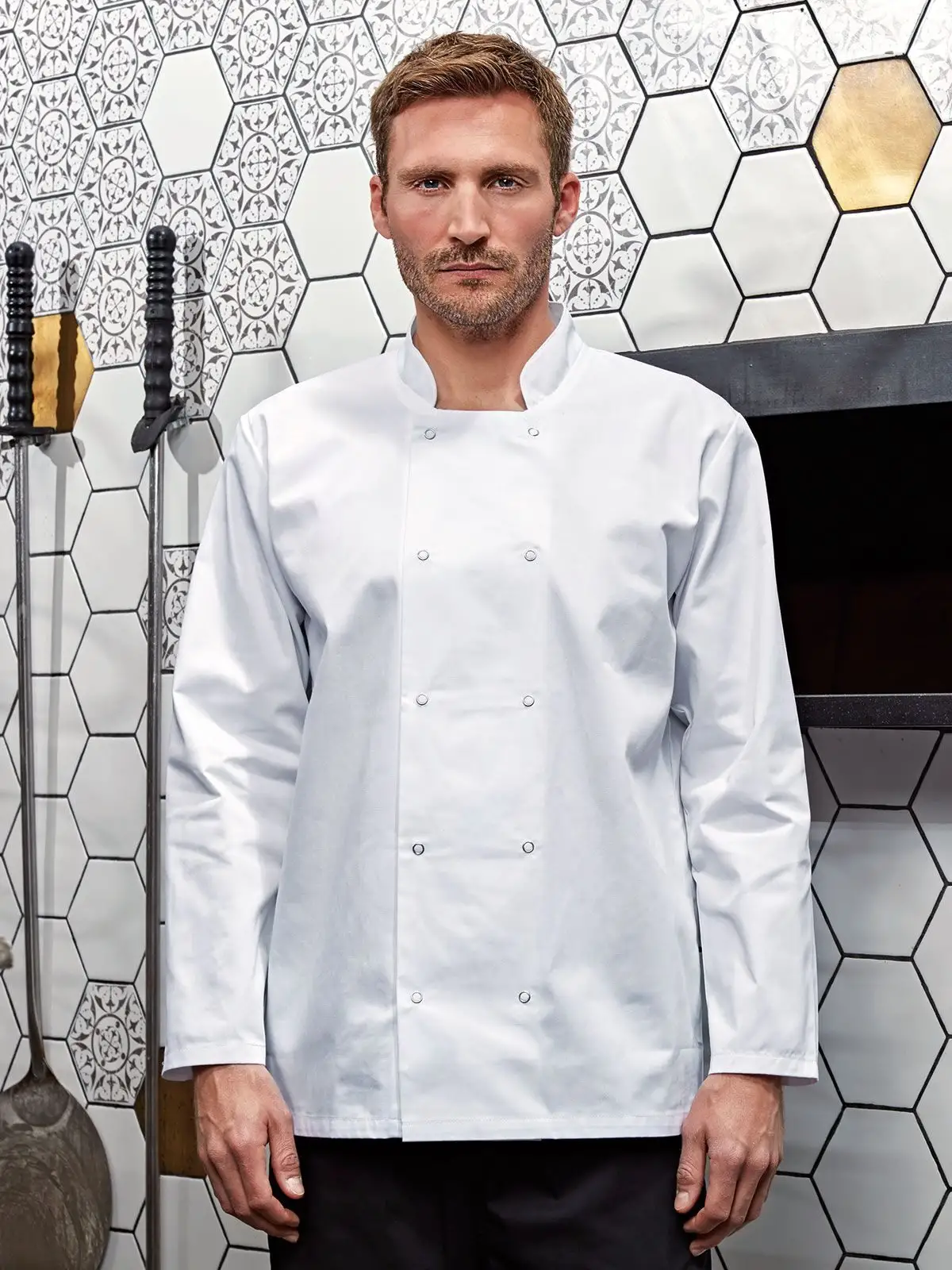 long sleeve press stud chef’âs jacket long sleeve press stud chef’âs jacket
