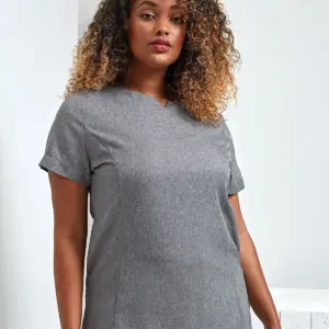 viola linen look cut neck beauty tunic