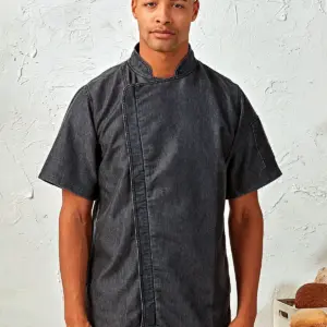 chef’s zip close short sleeve jacket