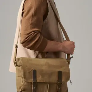 heritage waxed canvas messenger