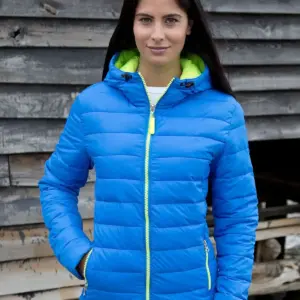 womens snow bird hooded jacket