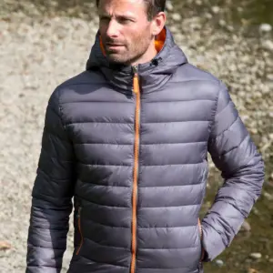 mens snow bird hooded jacket