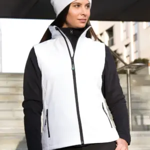 womens printable softshell bodywarmer