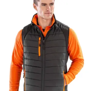 black compass padded softshell gilet