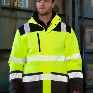 printable waterproof softshell safety coat