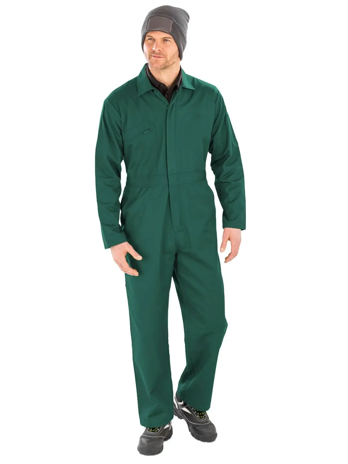 recycled action overall with zip front recycled action overall with zip front