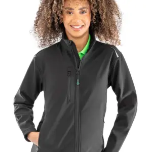 women’s recycled 3 layer printable softshell jacket