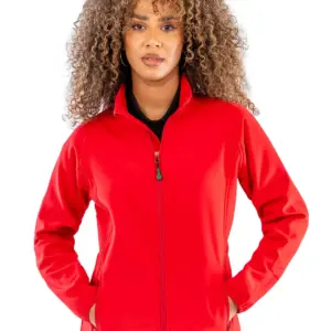 women’s recycled 2 layer printable softshell jacket