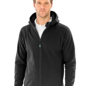 hooded recycled microfleece jacket