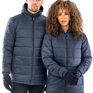 recycled hooded padded parka
