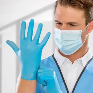 vinyl blue gloves (pack of 100)