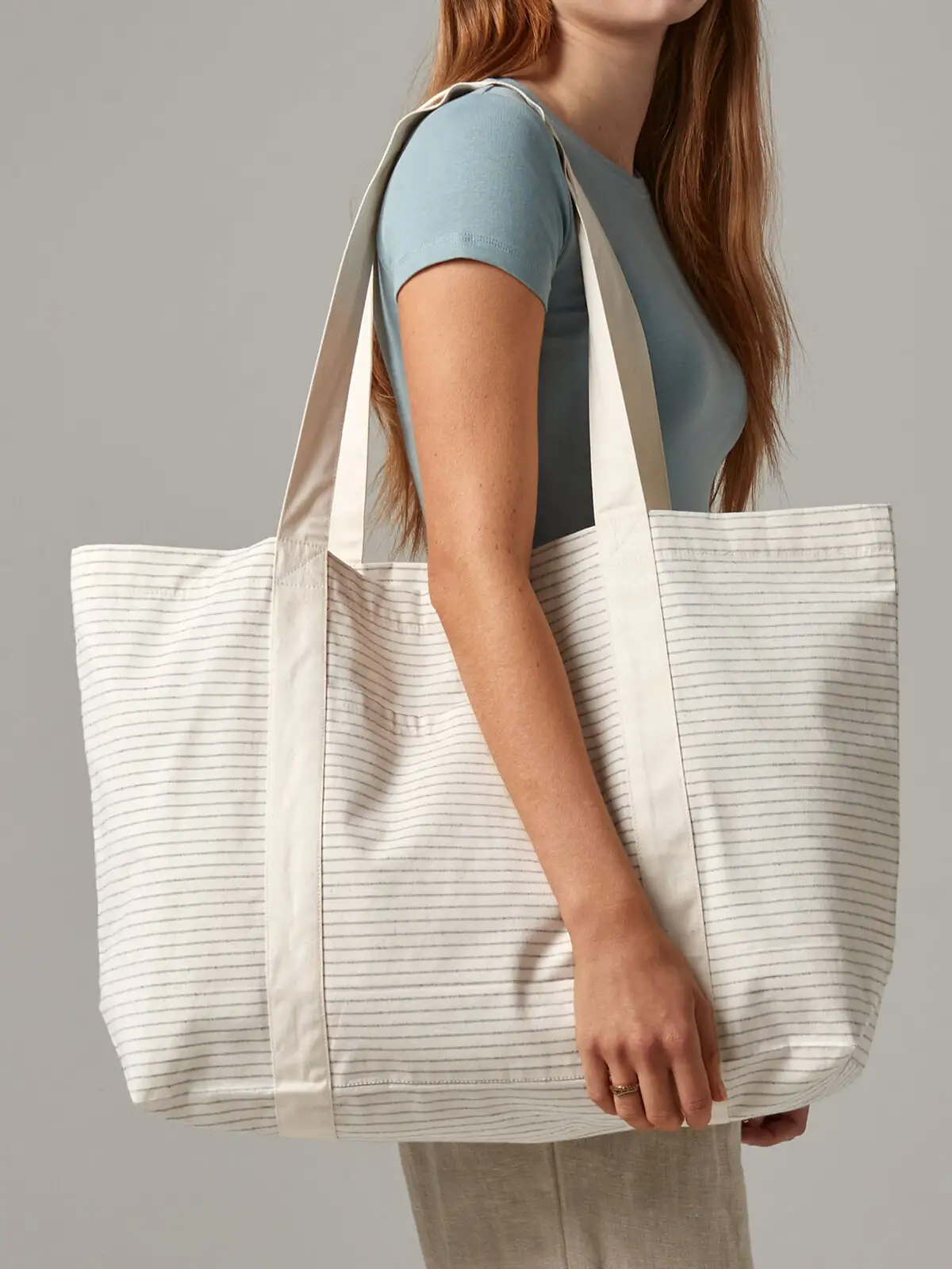striped organic cotton shopper striped organic cotton shopper