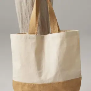jute base canvas tote